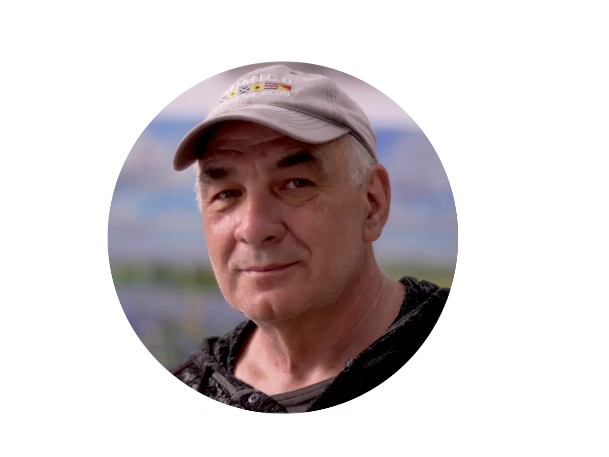 Roman Zuzuk in his studio