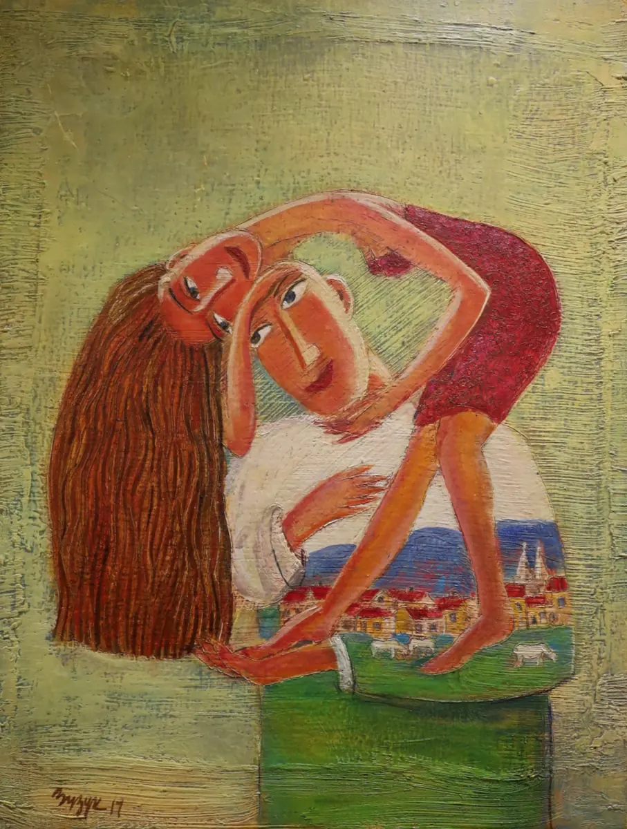 Big Love, oil on canvas painting by Roman Zuzuk