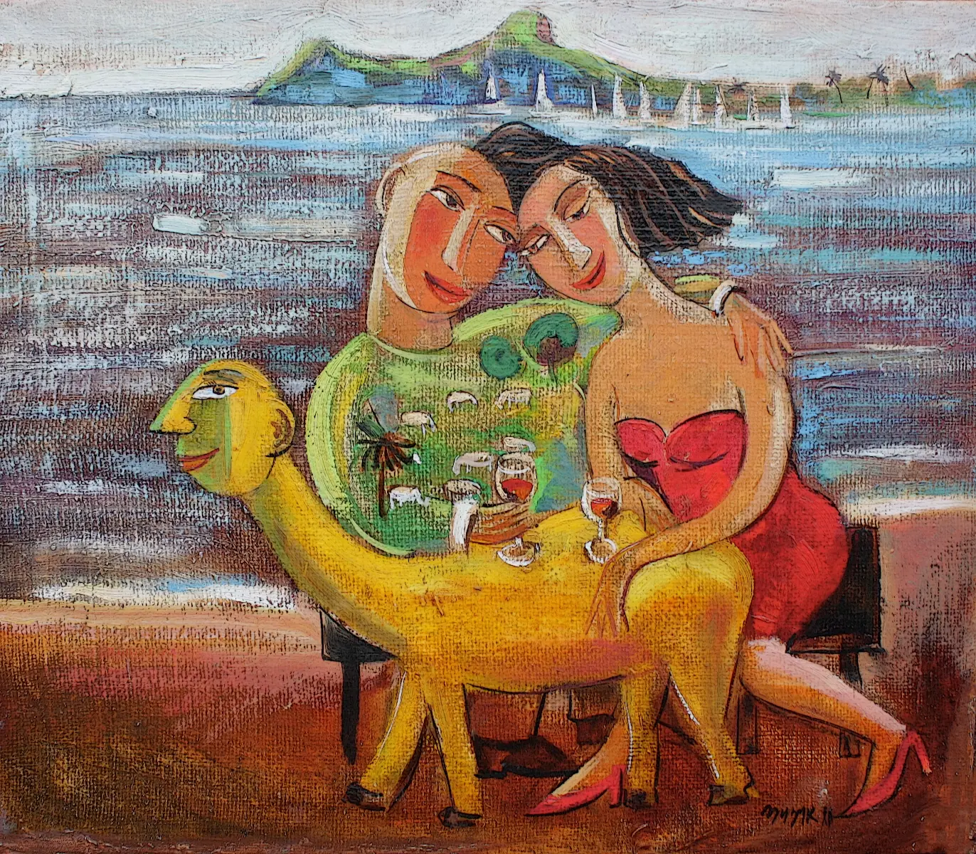 Love, oil on canvas painting by Roman Zuzuk