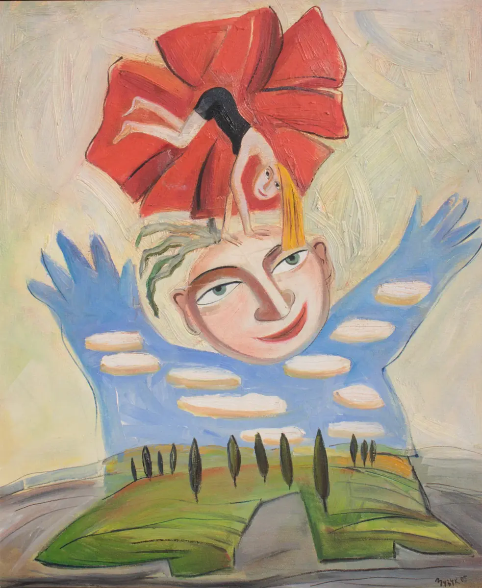 Lucky Man, oil on canvas painting by Roman Zuzuk