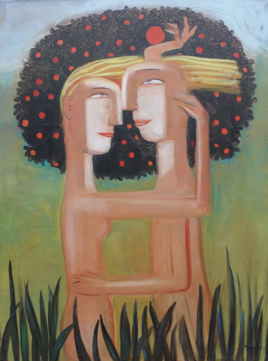 Paradise, oil on canvas painting by Roman Zuzuk