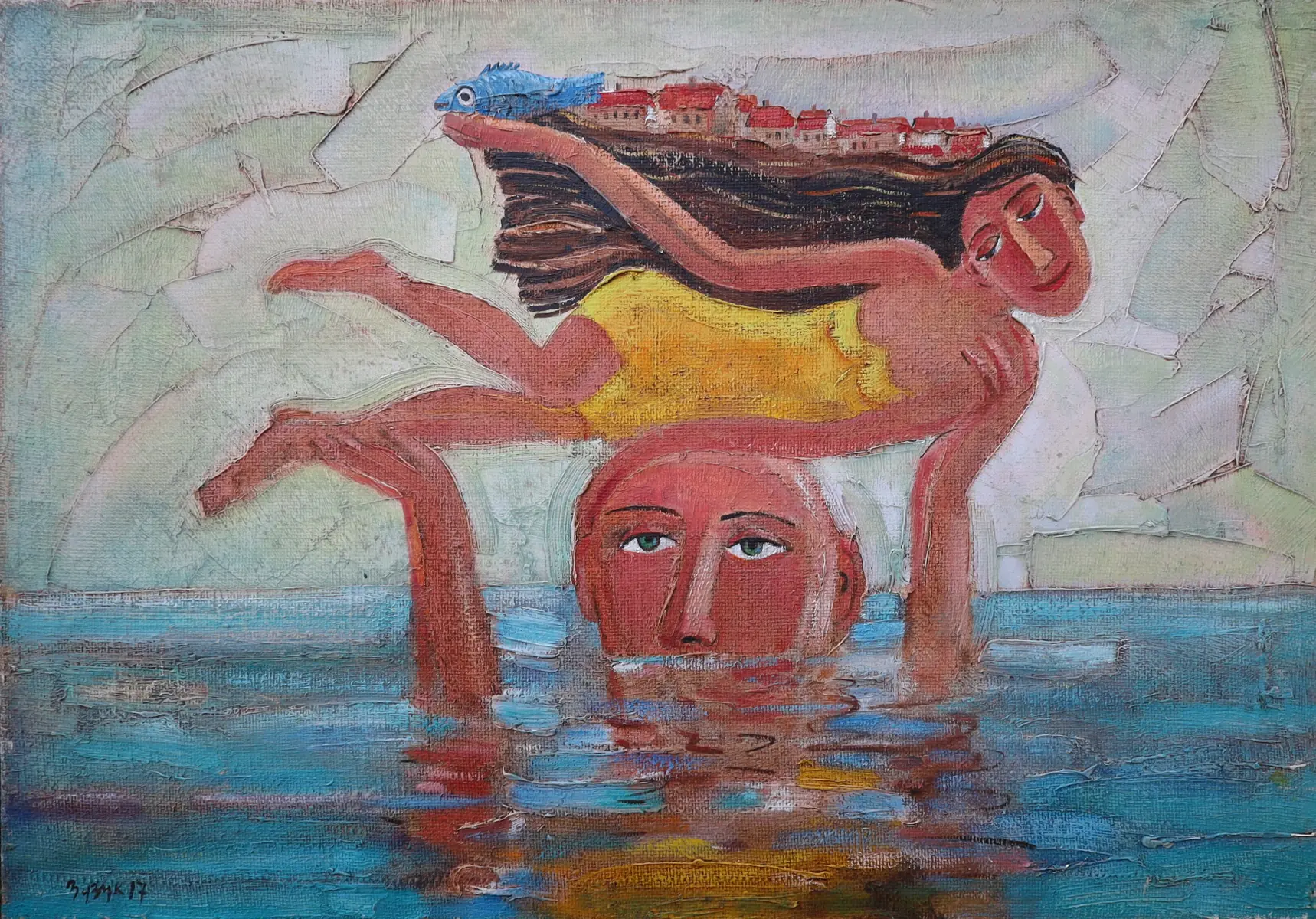 Savoir, oil on canvas painting by Roman Zuzuk